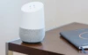 A smart speaker on the table